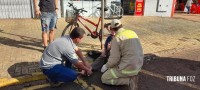 Idosa de 70 anos é socorrida pelo Siate após queda de bicicleta no Porto Meira