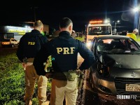 Mendigo agride mulher com pedrada, danifica carros e acaba atropelado na BR-277