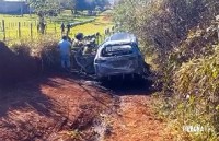Veículos usados no roubo de celulares são encontrados abandonados e incendiados em Ciudad Del Este