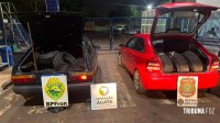 PF, PM/PR e FAB atuam no combate ao crime de contrabando e apreendem 90 pneus