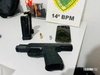 Homem é preso após confusão, sacar pistola e efetuar disparos em estabelecimento no centro de Foz do Iguaçu
