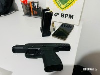 Homem é preso após confusão, sacar pistola e efetuar disparos em estabelecimento no centro de Foz do Iguaçu