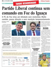 Partido Liberal continua sem comando em Foz do Iguaçu