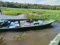 PF, PM e Marinha apreendem 672 quilos de maconha e duas embarcações no Lago de Itaipu