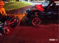 Motociclista fica ferido em acidente em Marechal Cândido Rondon