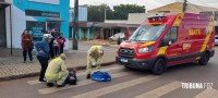 Idosa de 71 anos de idade é socorrida pelo Siate após queda de triciclo elétrico no Porto Meira