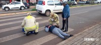 Idosa de 71 anos de idade é socorrida pelo Siate após queda de triciclo elétrico no Porto Meira