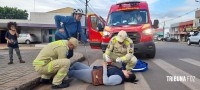 Idosa de 71 anos de idade é socorrida pelo Siate após queda de triciclo elétrico no Porto Meira