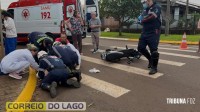 Acidente gravíssimo entre moto elétrica e carro deixa jovem de 19 anos ferido em Santa Helena