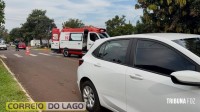 Acidente gravíssimo entre moto elétrica e carro deixa jovem de 19 anos ferido em Santa Helena