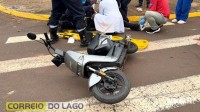 Acidente gravíssimo entre moto elétrica e carro deixa jovem de 19 anos ferido em Santa Helena