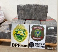 BPFRON e PF apreendem 153,9 Kg de maconha em Foz do Iguaçu