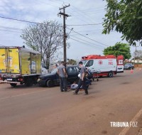 Homem fica ferido após colisão no anel viário de Marechal Cândido Rondon