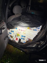 PF e PM apreendem pneus, cigarros e maconha em Foz do Iguaçu