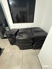 PF e PM apreendem pneus, cigarros e maconha em Foz do Iguaçu