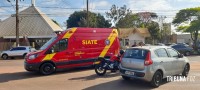 Passageira de moto é socorrida pelo Siate após colisão no Porto Meira