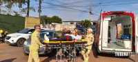 Passageira de moto é socorrida pelo Siate após colisão no Porto Meira