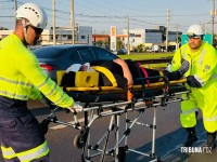Motociclista atinge pedestre ao cruzar a BR-277 e duas mulheres ficam feridas em Foz do Iguaçu