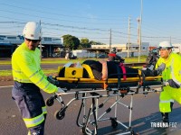 Motociclista atinge pedestre ao cruzar a BR-277 e duas mulheres ficam feridas em Foz do Iguaçu