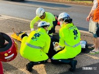 Motociclista atinge pedestre ao cruzar a BR-277 e duas mulheres ficam feridas em Foz do Iguaçu