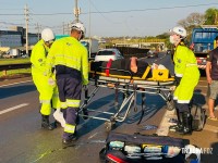Motociclista atinge pedestre ao cruzar a BR-277 e duas mulheres ficam feridas em Foz do Iguaçu