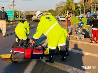 Motociclista atinge pedestre ao cruzar a BR-277 e duas mulheres ficam feridas em Foz do Iguaçu