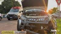 Criança fica ferida após colisão entre dois veículos em Santa Helena