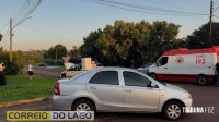 Criança fica ferida após colisão entre dois veículos em Santa Helena