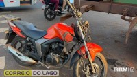 Motociclista fica ferido após colisão com caminhão no distrito de Sub-Sede em Santa Helena