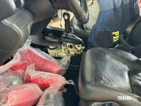 PRF apreende 16,2 quilos de haxixe dry escondidos em tanque de combustível na BR-270 em Santa Terezinha de Itaipu 