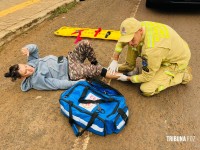 Siate socorre motociclista que bate na lateral de veículo no bairro Três Lagoas 