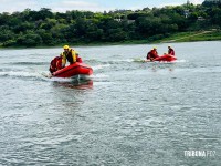 Bombeiros de três estados realizam treinamento de resgate em águas rápidas no Rio Iguaçu