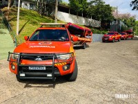 Bombeiros de três estados realizam treinamento de resgate em águas rápidas no Rio Iguaçu