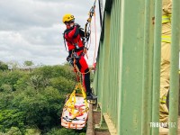 Bombeiros de três estados realizam treinamento de resgate em águas rápidas no Rio Iguaçu