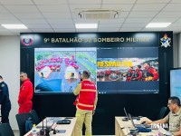 Bombeiros de três estados realizam treinamento de resgate em águas rápidas no Rio Iguaçu