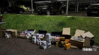 PF e PM apreendem grande quantidade de eletrônicos em depósito clandestino em Foz do Iguaçu