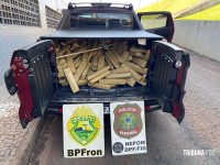 BPFRON apreende quase 3 toneladas de maconha e dois veículos em Foz do Iguaçu