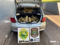 BPFRON apreende quase 3 toneladas de maconha e dois veículos em Foz do Iguaçu