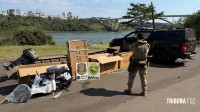 PF e PM apreendem embarcação carregada com bicicletas elétricas no Rio Paraná
