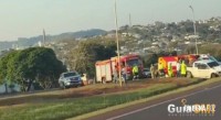 Colisão no trevo do Moinho deixa homem ferido em São Miguel do Iguaçu