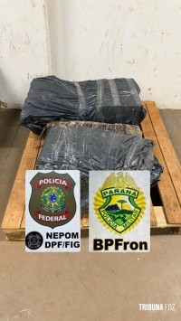 Policia Federal e PMPR apreendem 63,1 Kg de maconha às margens do Rio Paraná em Foz do Iguaçu