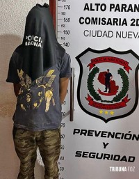 Homem é preso enquanto arrastava uma motocicleta roubada em Ciudad Del Este no Paraguai