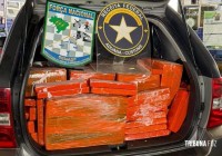 Veiculo paraguaio é aprendido com 300 Kg de maconha na Ponte da Amizade