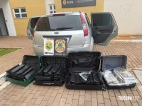 BPFRON e PF apreendem entorpecentes em abordagem a veículo na BR-277 em Santa Tereza do Oeste
