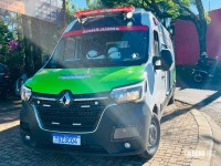 Motociclista sofre queda, fica ferido e acaba socorrido na Vila Brás em Foz do Iguaçu