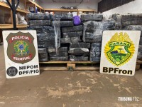 PF, PM E Exército apreendem 520,6 Kg de maconha e prendem dois suspeitos em Foz do Iguaçu