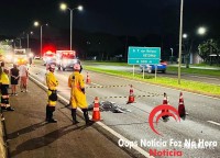 Mulher morre após ser atropelada ao tentar atravessar a BR-277 em Santa Terezinha de Itaipu