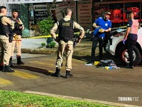 Homem é morto a tiros, policial de folga é baleado ao intervir e autor fica gravemente ferido em Medianeira