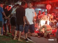 Homem é morto a tiros, policial de folga é baleado ao intervir e autor fica gravemente ferido em Medianeira