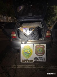 PF e PM interceptam comboio com cigarros, MacBooks, Botox e Retratutida em Foz do Iguaçu